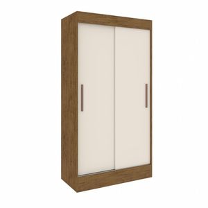 Guarda Roupa Lyon 2 Portas 2 Gavetas Off White Nogueira Doripel