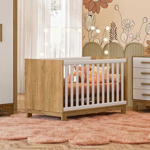 Berco Mini Cama Que Encanto Slim Freijo Toque Branco Acetinado