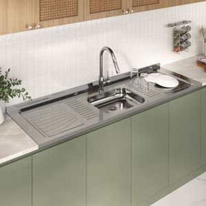 Pia De Inox 1,80 X 0,53 Escorredor