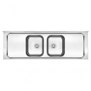 Pia De Inox Com Cuba Dupla 1,80 X 0,53 Lisa