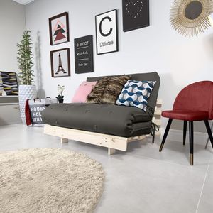 Futon Casal Tokio Sofa Cama Chumbo Acquablock Com Madeira Maciça