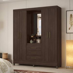 Guarda Roupa Urano 4 Portas Cafe Touch