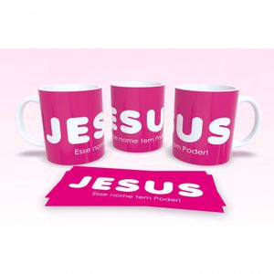 Caneca De Porcelana 325ml Decorada Frases Religiosas Estampa 37