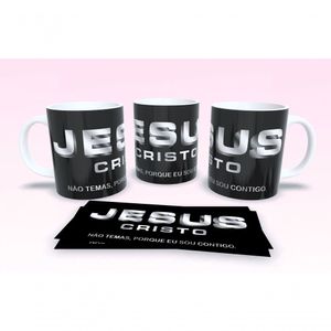 Caneca De Porcelana 325ml Decorada Frases Religiosas Estampa 52