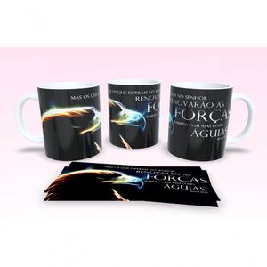 Caneca De Porcelana 325ml Decorada Frases Religiosas Estampa 25