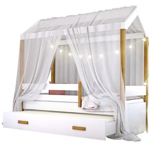 Bicama Solteiro Montessoriana Infantil Casinha - Branco