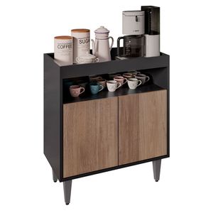 Balcão Aparador Buffet Cantinho Do Café 71cm Lice Z34 Preto/freijó - Mpozenato
