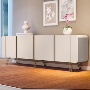 Balcão Aparador Buffet Saluti Off White - Hb Móveis