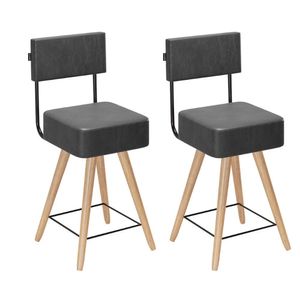 2 Cadeiras Com Encosto Letonia Preto