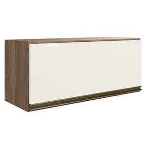 Armário De Cozinha Basculante 80cm Maly N03 Carvalho/off White - Mpozenato