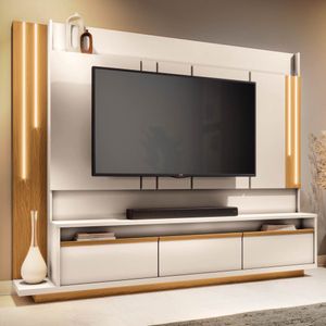 Estante Painel De Tv 75 Montane Off White-cinamomo - Hb Móveis