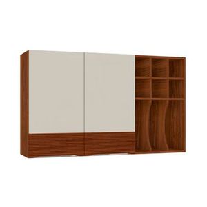Armário De Cozinha Aéreo 120cm Adega Dora Z06 Nogueira/off - Mpozenato