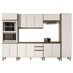 Armário De Cozinha 6 Peças Sem Tampo Jessy N03 Carvalho/off - Mpozenato