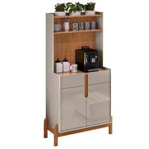 Armário Multiuso Cantinho Do Café Nay C14 Off White/cedro - Mpozenato