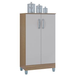 Armário Multiuso 60cm 2 Portas Tami P11 Castanho/off White - Mpozenato