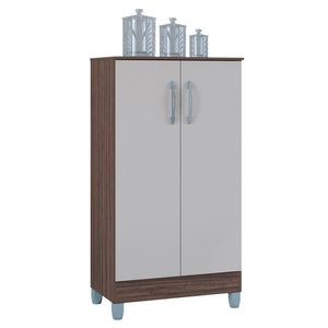 Armário Multiuso 60cm 2 Portas Tami P11 Chocolate/off White - Mpozenato