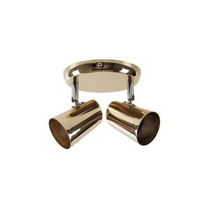 Spot De Sobrepor New Short 2 Lâmpadas Base Gu10 50w Máximo Haste Cromada Cobre