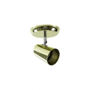 Spot De Sobrepor New Short - 1xgu10 50w Cromado e Dourado