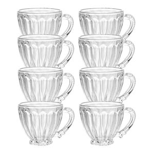 Jogo 8 XícarasDe Chá De Cristal Ecológico Café Imperial 200ml Lyor
