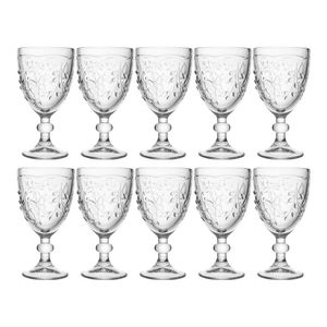Jogo 10 Taça De Vidro água Sucos New Butterfly Borboletas Flores 320ml Lyor