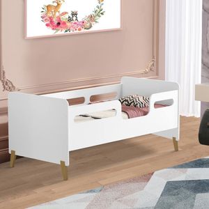 Mini Cama Infantil Com Grades De Proteção Cecília Shop Jm Branco