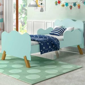 Cama Infantil Nuvem Pés Madeira Maciça Menta Shop Jm Menta