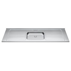 Pia De Cozinha Com Cuba E Válvula Bali 200cm Aço Inox - Ghel Plus