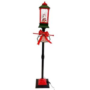 Poste Animado C/som E Neve Cenario Natal 1,5m Colorido 56958