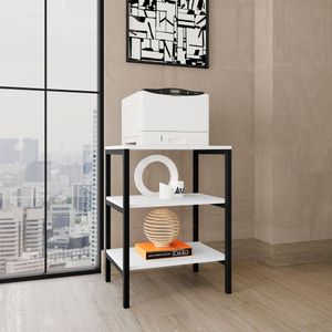 Estante Multiuso Slim Organizadora Para Lavanderia Preto Branco