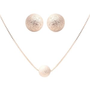 Conjunto Brincos E Colar Potenza Classic Esfera Artística