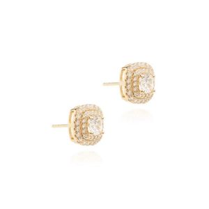 Brinco Potenza Classic Em Zirconia White Deluxe Design Artístico