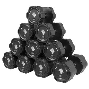 Jogo De Dumbbells Kit 12 A 30kg Lion Monobloco Aço Injetado