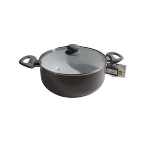 Caçarola Aluminio Revestimento Ceramico Cinza 24cm