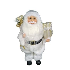 Papai Noel Branco Com Dourado 40cm Grillo 56906-568