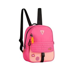 Bolsa Mochilha De Costas Rosa Nylon Luluca Oficial Lulike Lu2959pk