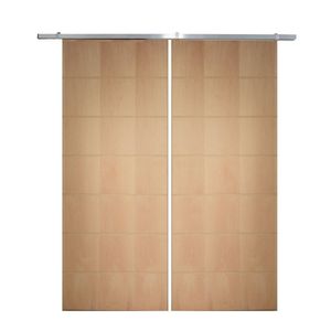 Porta Dupla De Correr P- Verniz Frisada F09 - 210x120