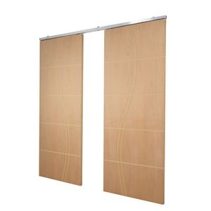 Porta Dupla De Correr P- Verniz Frisada Fs Duplo - 210x120