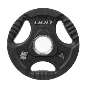 Anilha 4 Kg Musculação Em Aço E Borracha Vulcanizada Lion