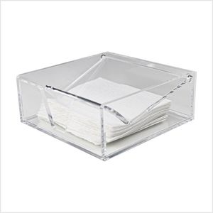 Porta Guardanapos Acrílico Transparente 5mm Centauri Mod P Organizador Mesa Cozinha Compacto Prático
