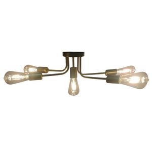 Lustre Sputnik Candelabro Com 5 Lampadas E27 Dourado Bivolt