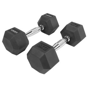 Par De Halteres Lion Performance Sextavado 5kg Aço Cromado