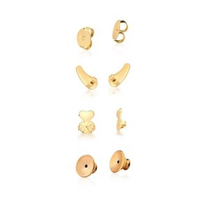 Kit 4 Pares De Tarraxas Para Brincos Banhada Em Ouro 18k - Tarracha