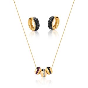 Conjunto Colar E Brinco Elegance Zirconias