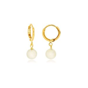 Brinco De Pérolas Malu Banhado Em Ouro 18k