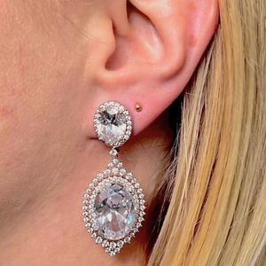 Brinco De Festa Luxo Valentina Com Cristais E Zirconias Em Ródio