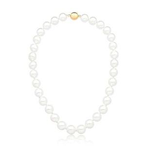Colar Com Pérolas Shell Maitê Banhado Em Ouro Com Fecho Magnético