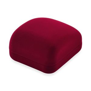 Caixa De Veludo Vermelho Para Anel Solitário Ou Noivado