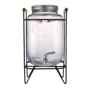Suqueira De Vidro 5 Litros Com Suporte De Metal