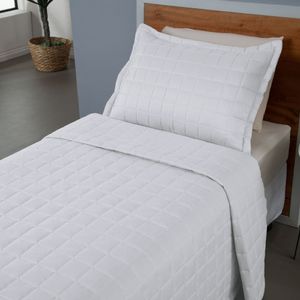 Kit Cobre Leito Matelado Dupla Face Soft 2 Peças Solteiro 100% Poliéster - Branco
