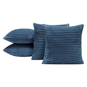 Almofadas Cheias Velvet Bariloche 45x45cm 04 Peças - Marinho
